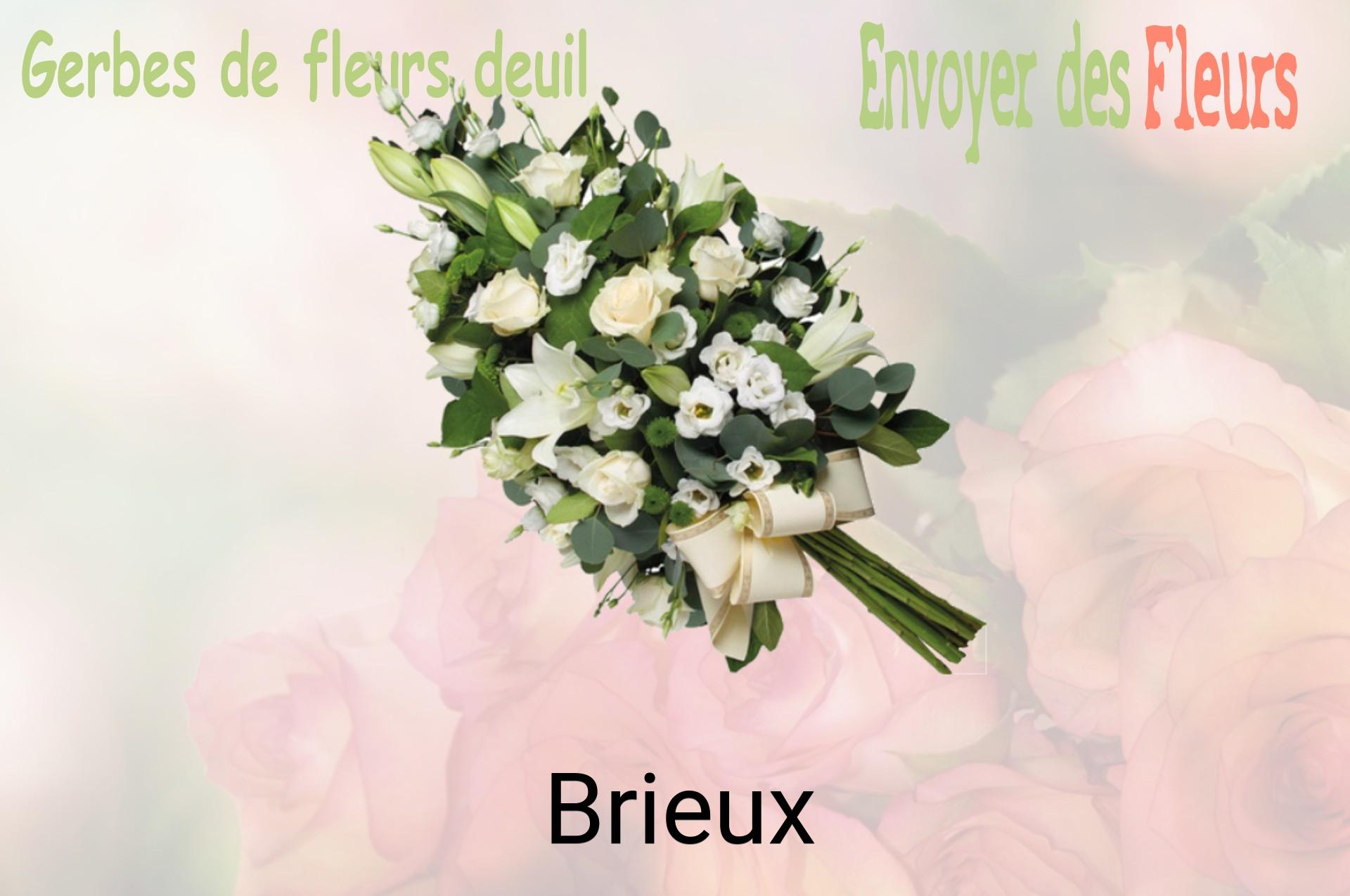 Gerbe de fleurs de deuil livrée à Brieux